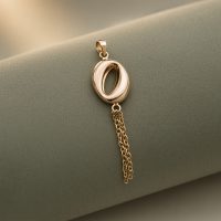 پلاک بیضی با آویز زنجیر C0010