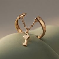 انگشتر رینگ زنجیری و کلید R0035